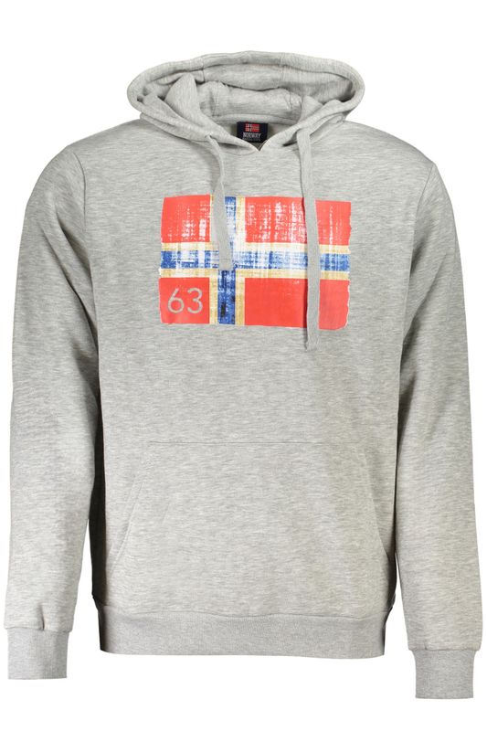 NORWAY 1963 FELPA SENZA ZIP UOMO GRIGIO NORWAY 1963 FELPA SENZA ZIP UOMO GRIGIO