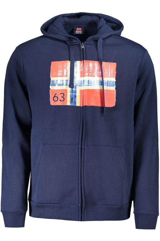 NORWAY 1963 FELPA CON ZIP UOMO BLU NORWAY 1963 FELPA CON ZIP UOMO BLU