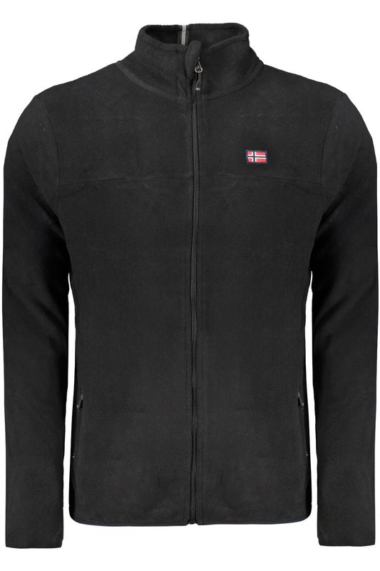 NORWAY 1963 FELPA CON ZIP UOMO NERO NORWAY 1963 FELPA CON ZIP UOMO NERO