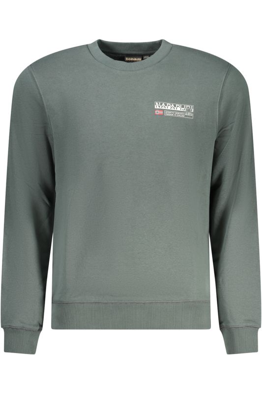 NAPAPIJRI FELPA SENZA ZIP UOMO VERDE NAPAPIJRI FELPA SENZA ZIP UOMO VERDE