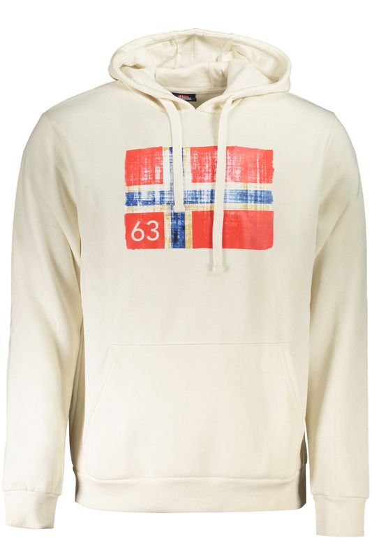 NORWAY 1963 FELPA SENZA ZIP UOMO BIANCO NORWAY 1963 FELPA SENZA ZIP UOMO BIANCO