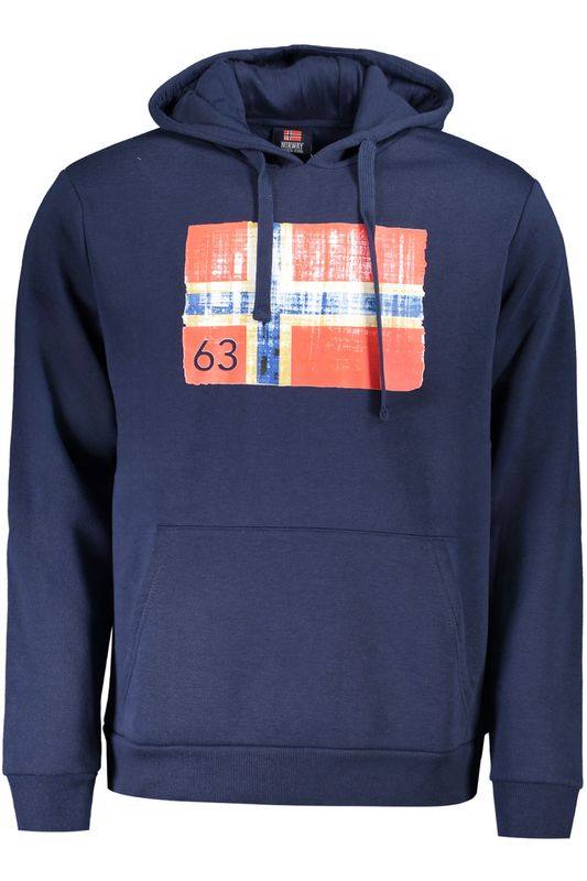 NORWAY 1963 FELPA SENZA ZIP UOMO BLU NORWAY 1963 FELPA SENZA ZIP UOMO BLU