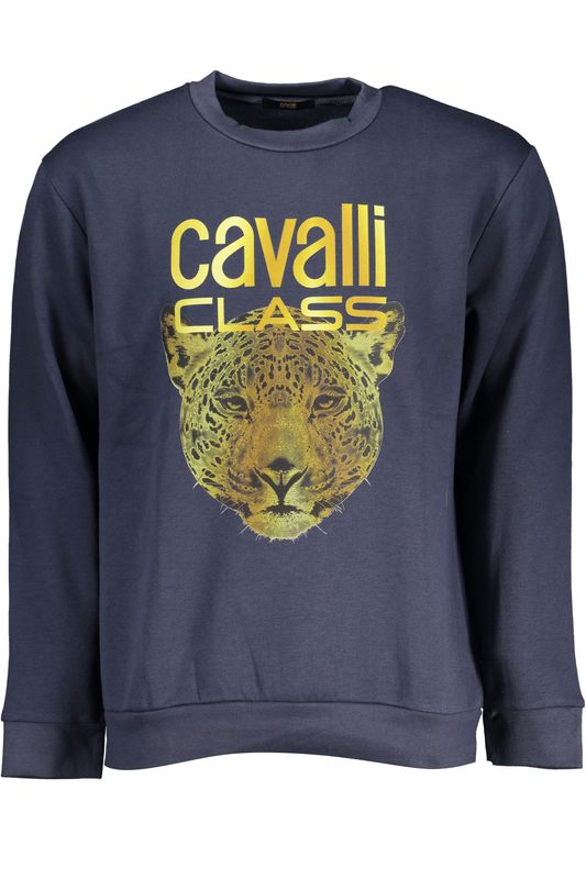 CAVALLI CLASS FELPA SENZA ZIP UOMO BLU CAVALLI CLASS FELPA SENZA ZIP UOMO BLU