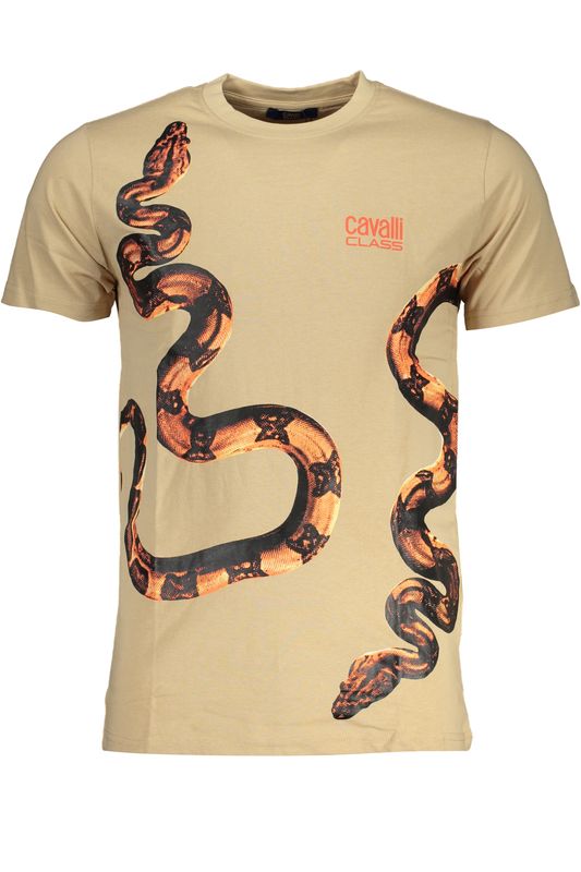 CAVALLI CLASS T-SHIRT MANICHE CORTE UOMO BEIGE CAVALLI CLASS T-SHIRT MANICHE CORTE UOMO BEIGE