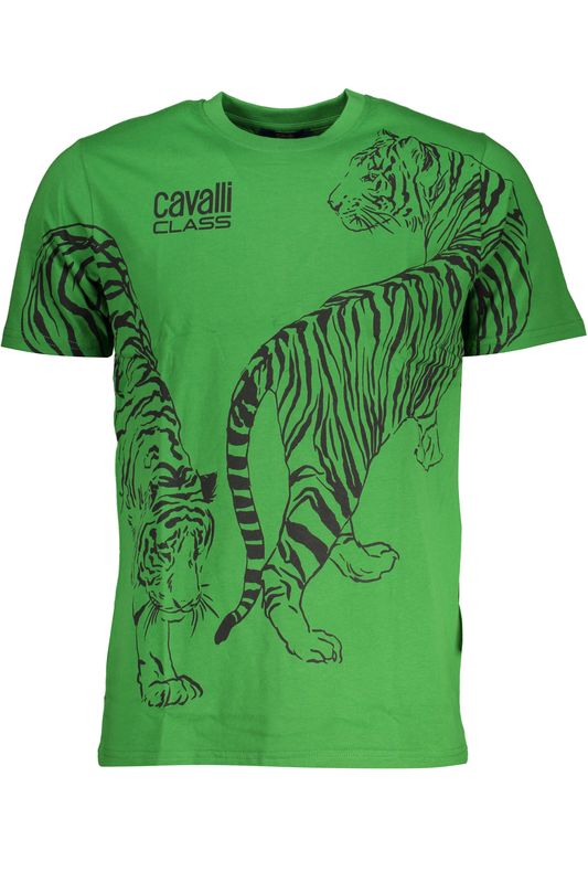 CAVALLI CLASS T-SHIRT MANICHE CORTE UOMO VERDE CAVALLI CLASS T-SHIRT MANICHE CORTE UOMO VERDE