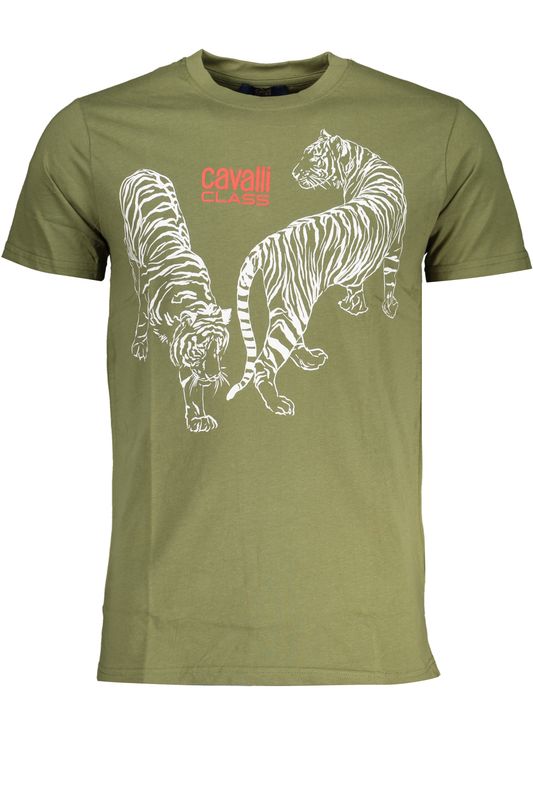 CAVALLI CLASS T-SHIRT MANICHE CORTE UOMO VERDE CAVALLI CLASS T-SHIRT MANICHE CORTE UOMO VERDE