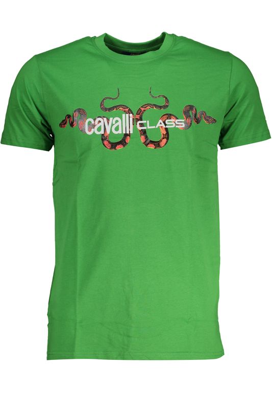 CAVALLI CLASS T-SHIRT MANICHE CORTE UOMO VERDE CAVALLI CLASS T-SHIRT MANICHE CORTE UOMO VERDE