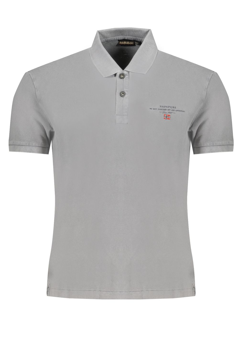NAPAPIJRI POLO MANICHE CORTE UOMO GRIGIO