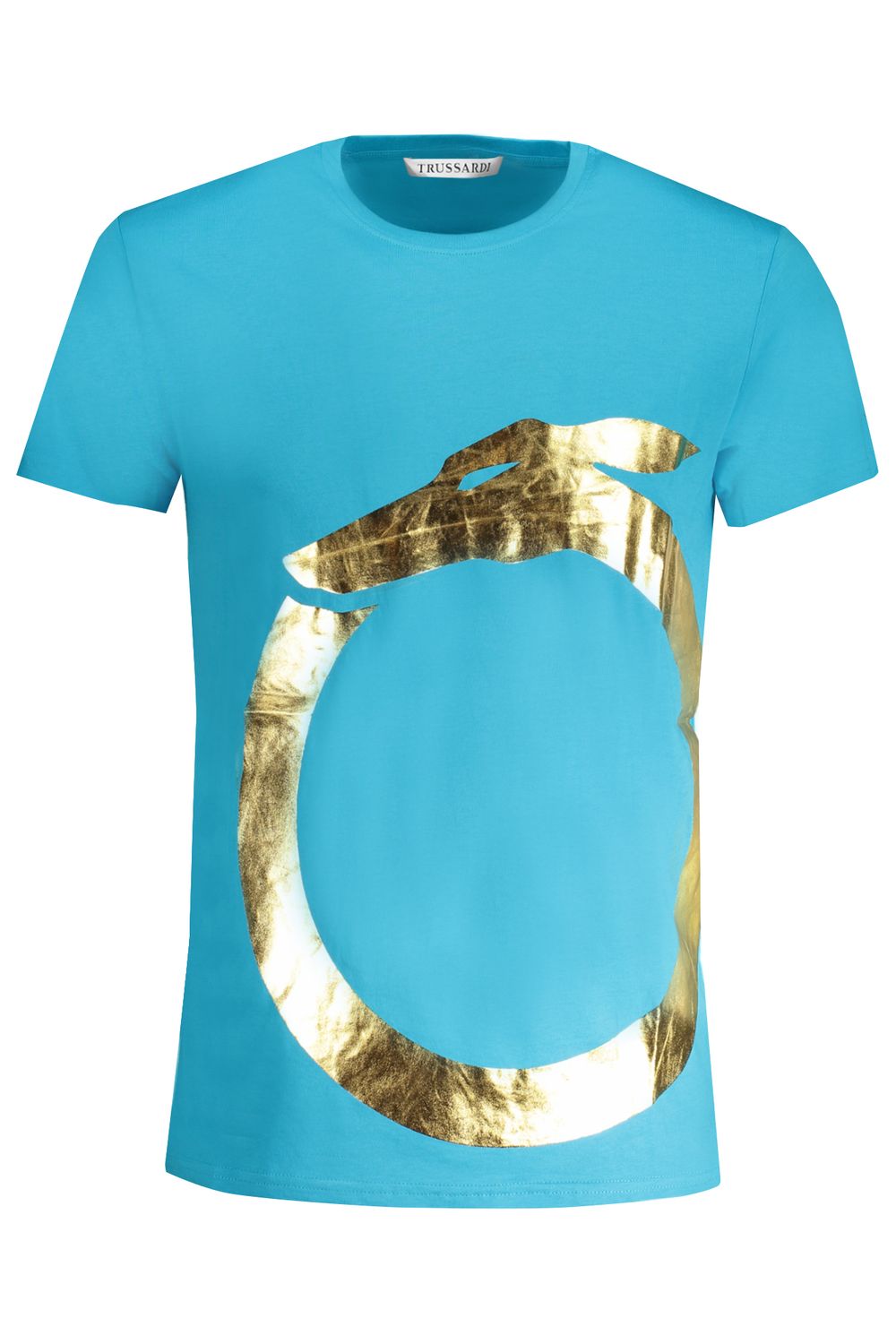TRUSSARDI T-SHIRT MANICHE CORTE UOMO AZZURRO
