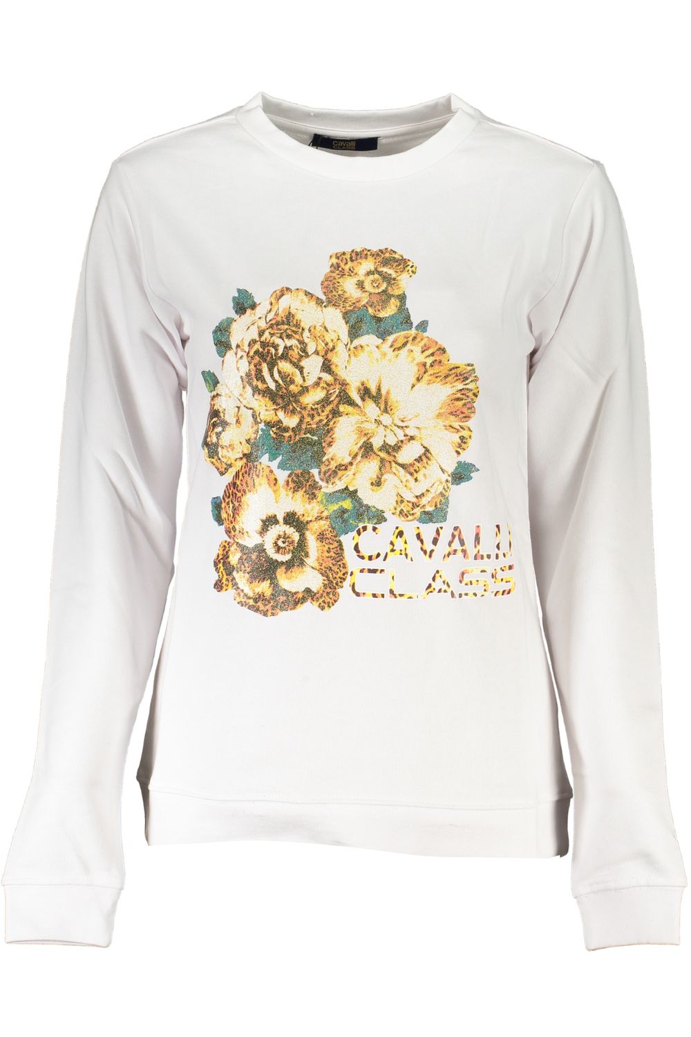 CAVALLI CLASS FELPA SENZA ZIP DONNA BIANCO
