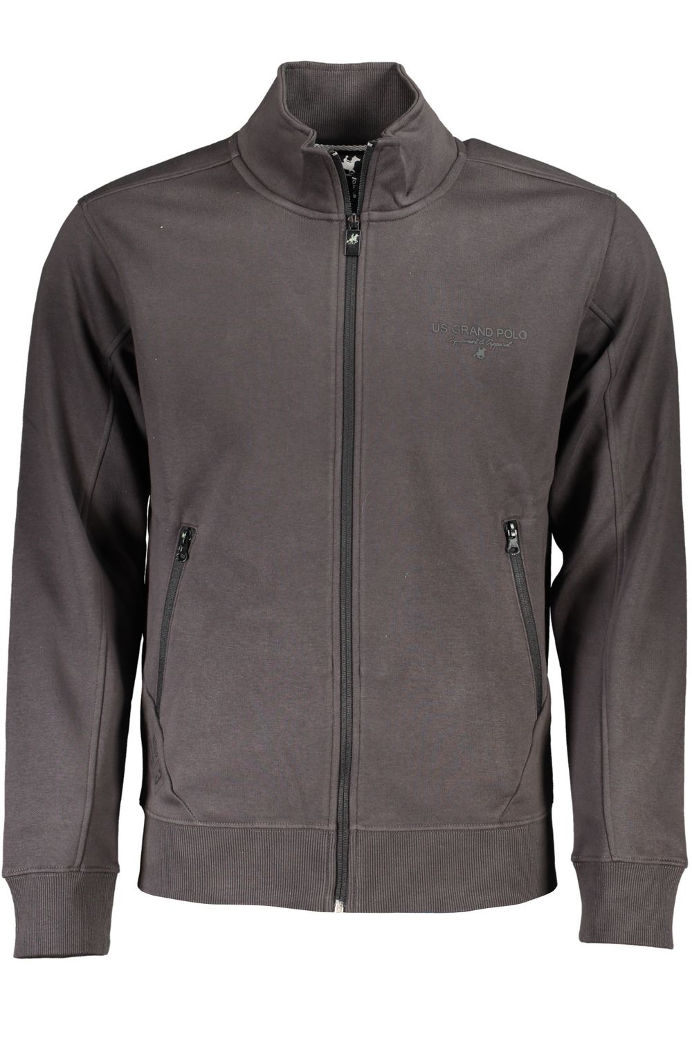U.S. GRAND POLO FELPA CON ZIP UOMO GRIGIO