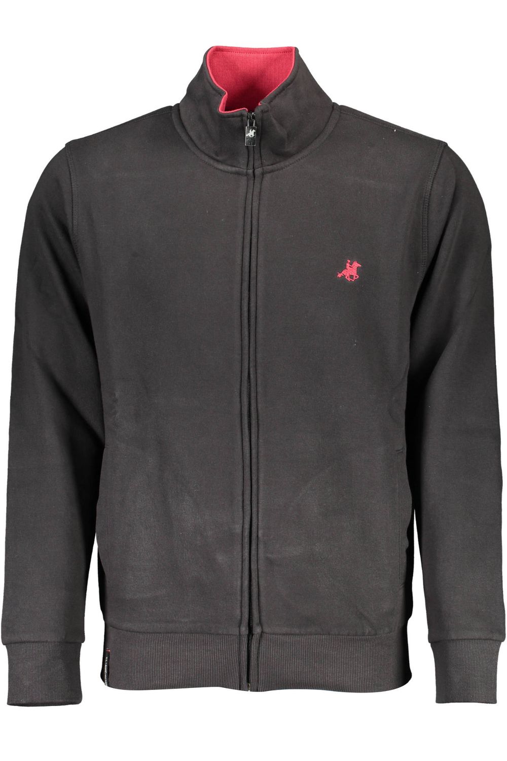 U.S. GRAND POLO FELPA CON ZIP UOMO NERO