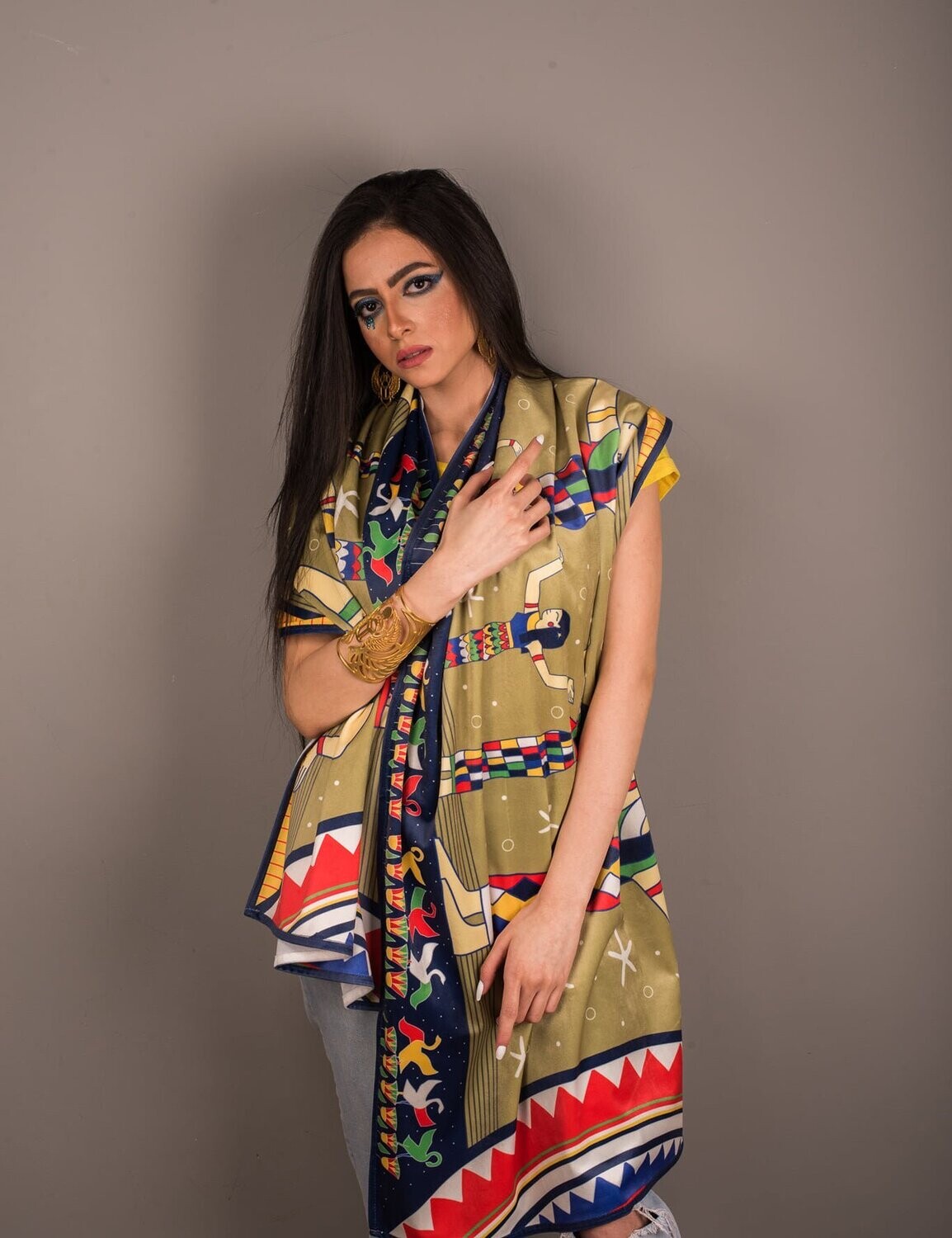 Hathor Goddesses Velvet Shawl