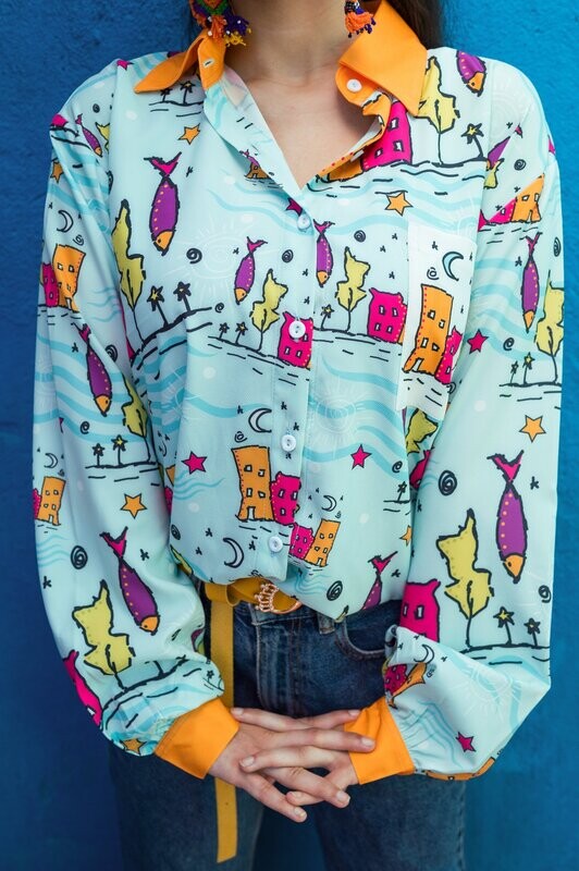 Blue Shirt with Pocket
