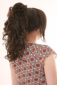 Long curly clip on ponytail
