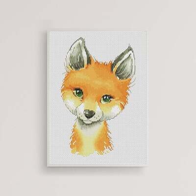 Fox, Cross stitch pattern, Animal cross stitch, Counted cross stitch