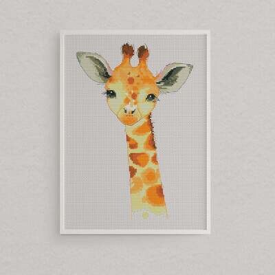 Giraffe cross stitch pattern, Africa cross stitch, Animal cross stitch, Counted cross stitch