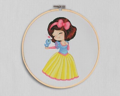 Princess, Cross stitch pattern, Disney cross stitch, Counted cross stitch