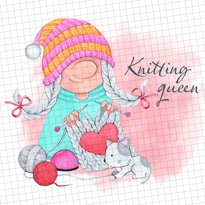 Girl Knitting  , Gnomes Clipart, Knitting  png, Gnomes Sublimation, Knitting Clipart,Sublimation tumblers,Tshirt designs,Knitting queen