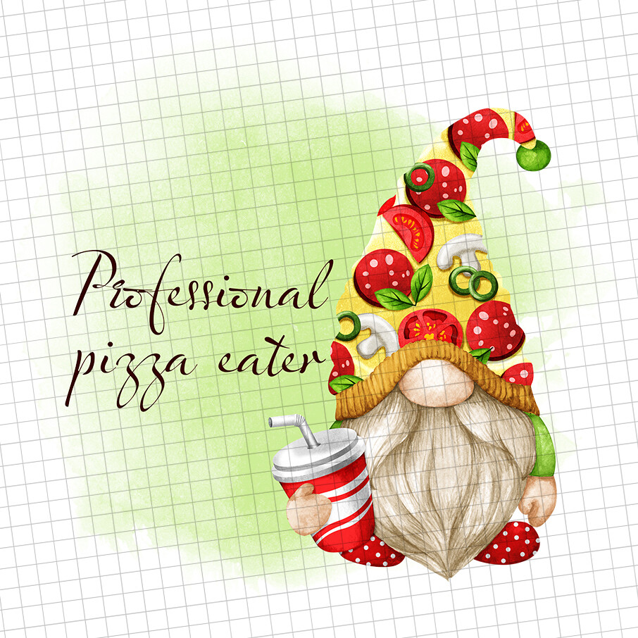 Pizza gnome,Gnomes Clipart, Gnomes Sublimation, Sublimation tumblers,Tshirt designs, Cola design