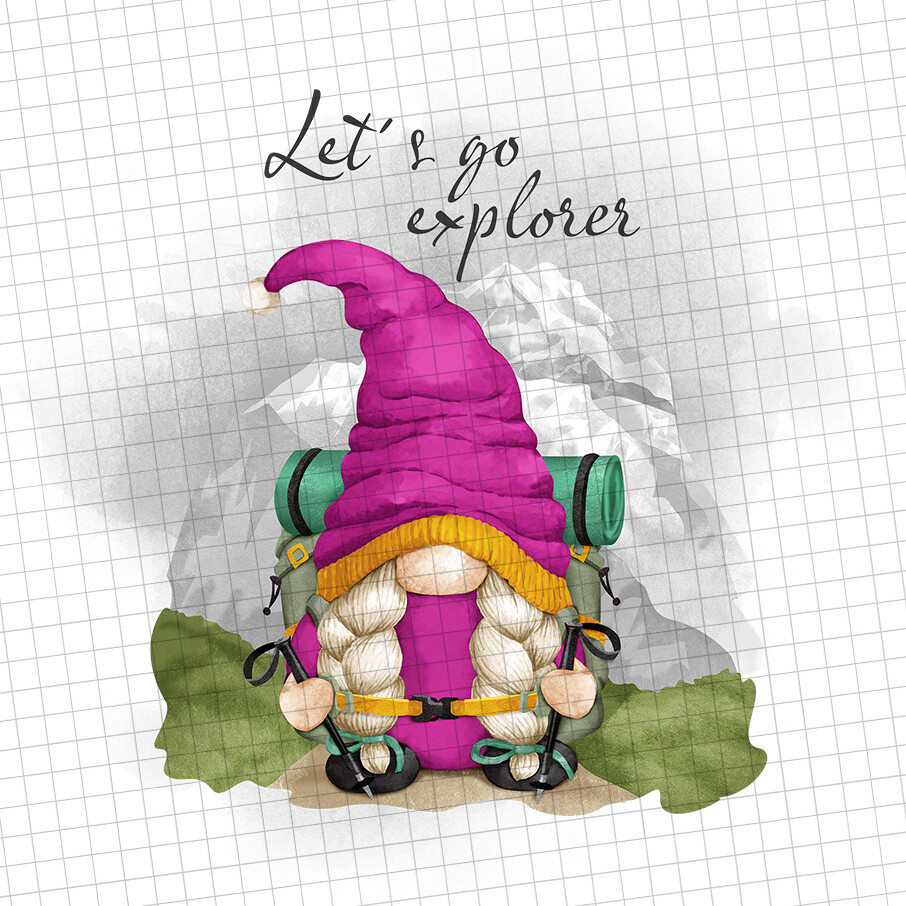 Hiking gnome , Gnomes Clipart, Sunflowers png, Gnomes Sublimation, Camping Clipart png, Tumbler designs, Tshirt designs
