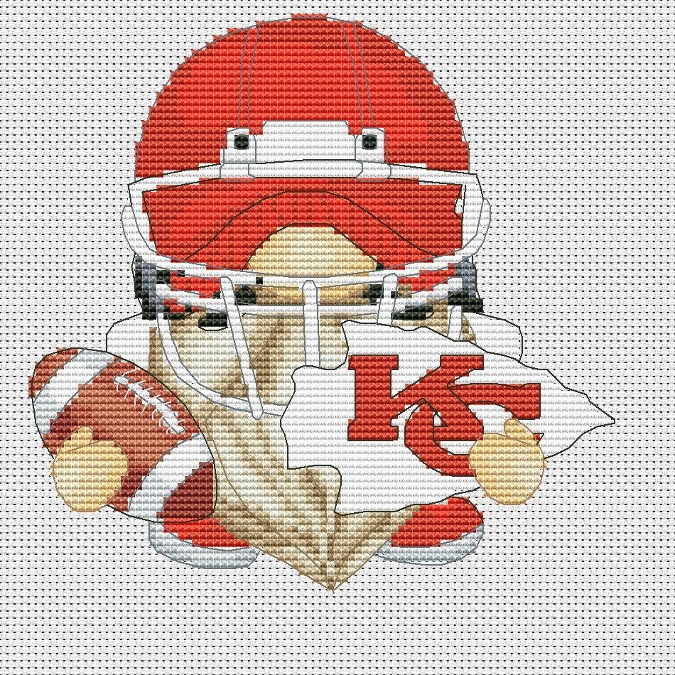 Made to order, Football gnome, Cross stitch pattern, Sport cross stitch, Football cross stitch,Gnome cross stitch