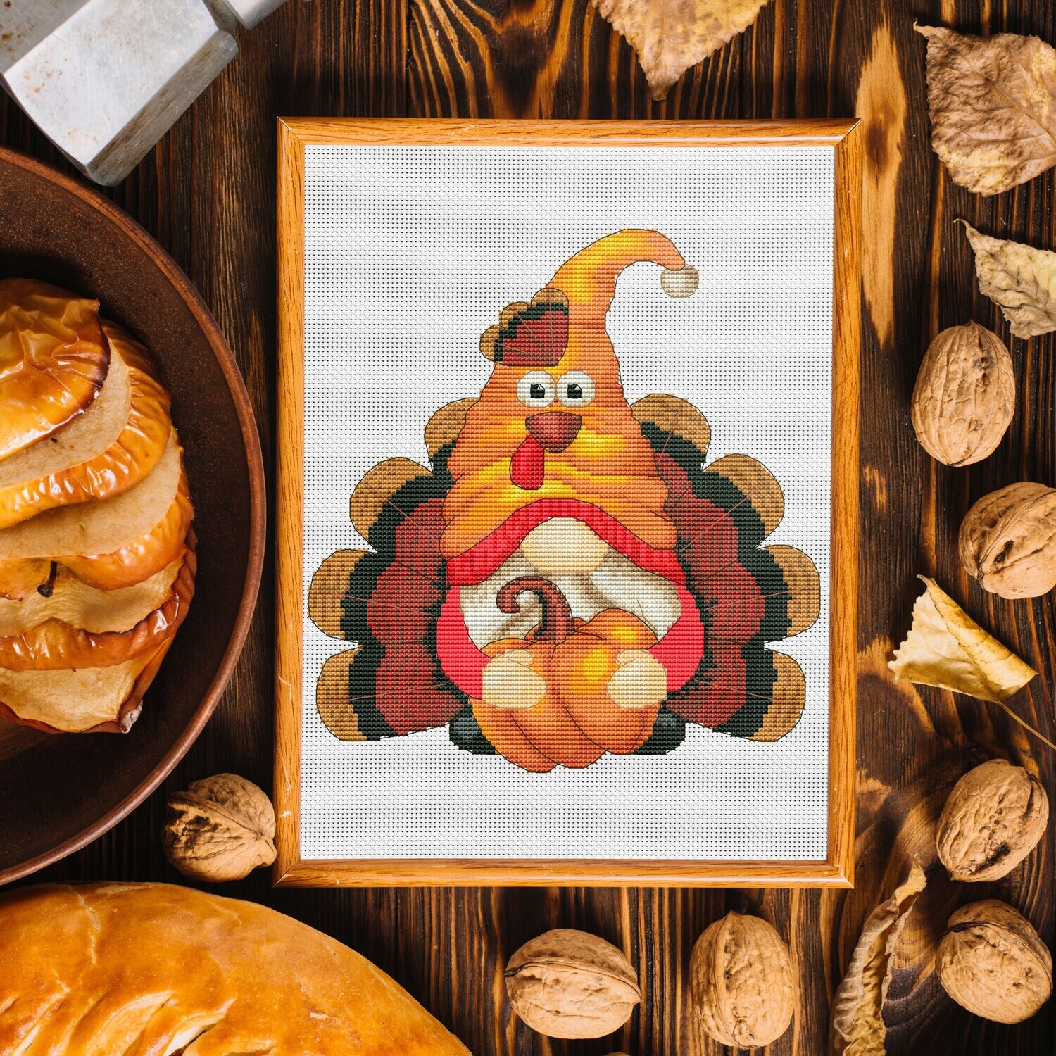 Turkey, Cross stitch pattern, Turkey cross stitch, Thanksgiving day, Pumpkin cross stitch, Counted cross stitch