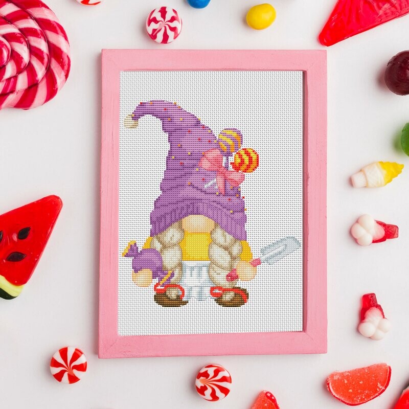 Cross stitch pattern Female candy maker