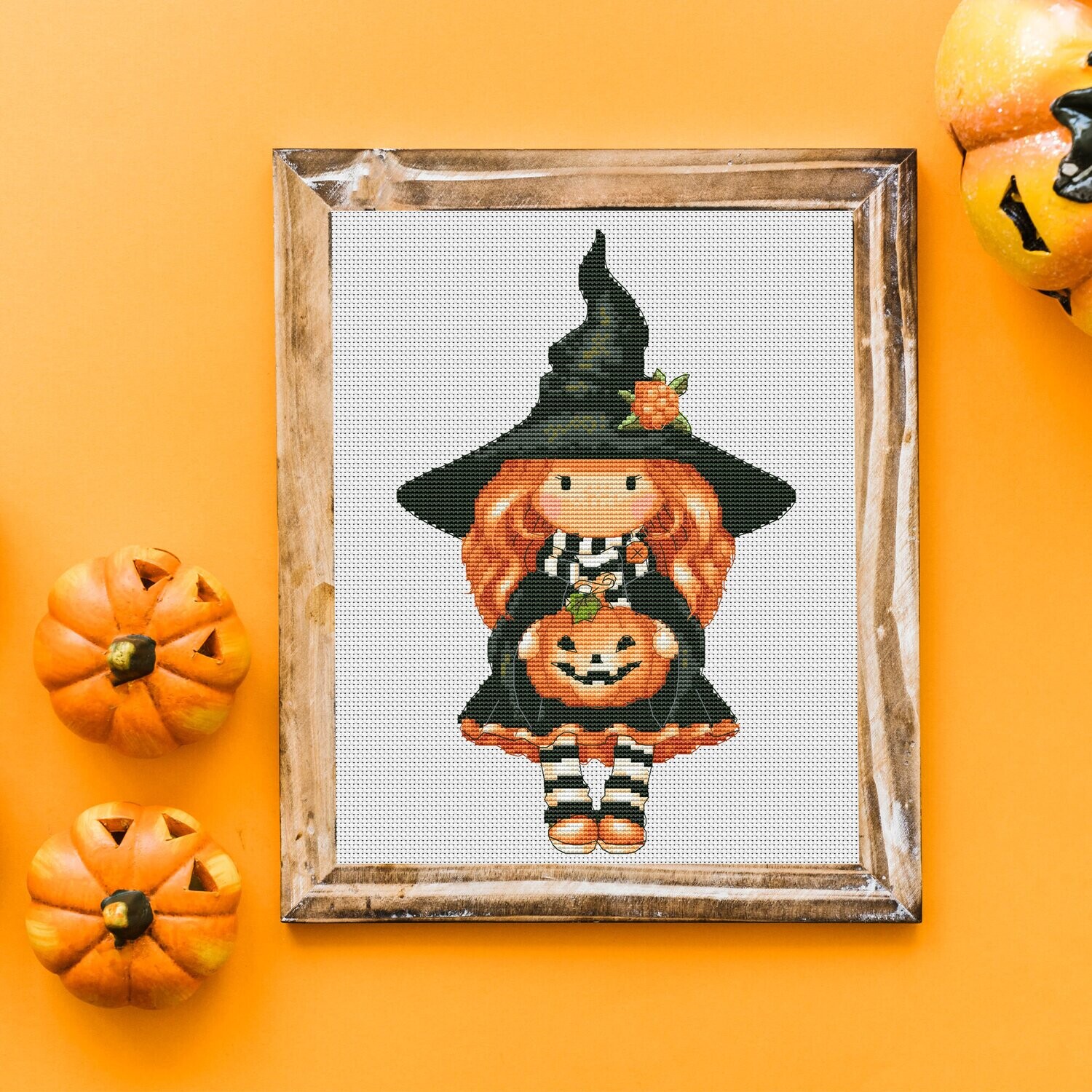 Halloween Cross Stitch Pattern Witch