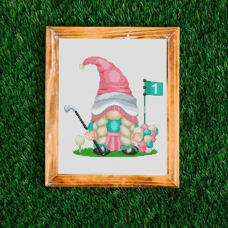 Golfer, Cross stitch pattern, Sport cross stitch, Counted cross stitch