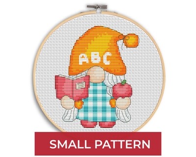 Teacher, Cross stitch pattern, Gnome cross stitch