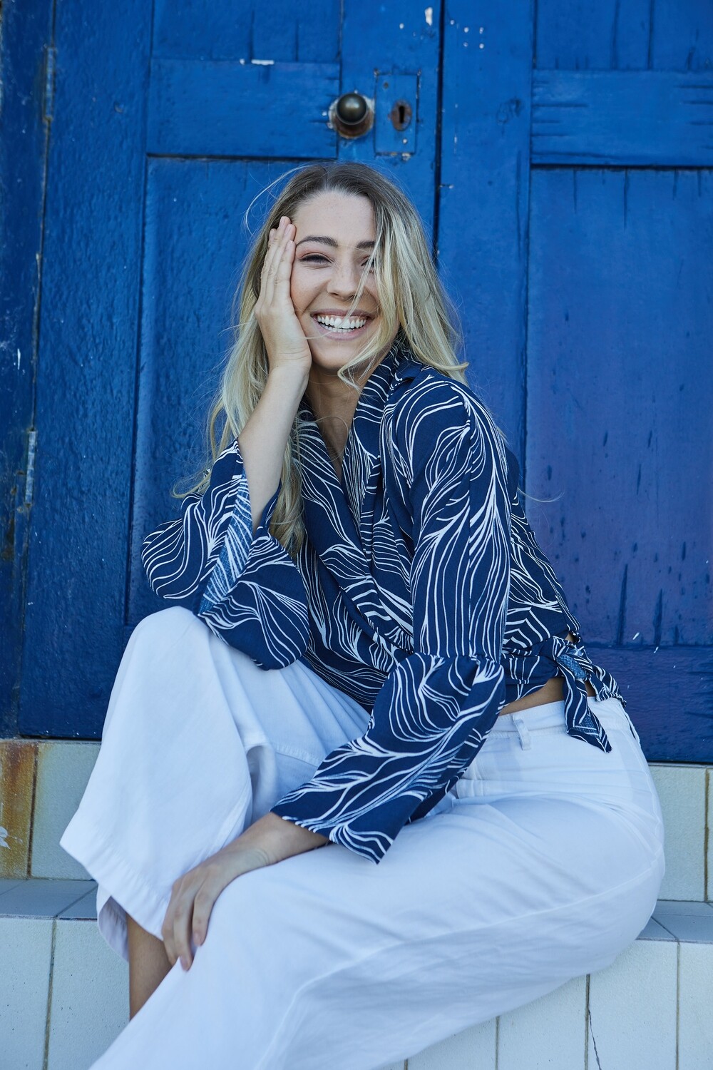 MARCILLA NAVY &amp; WHITE SET