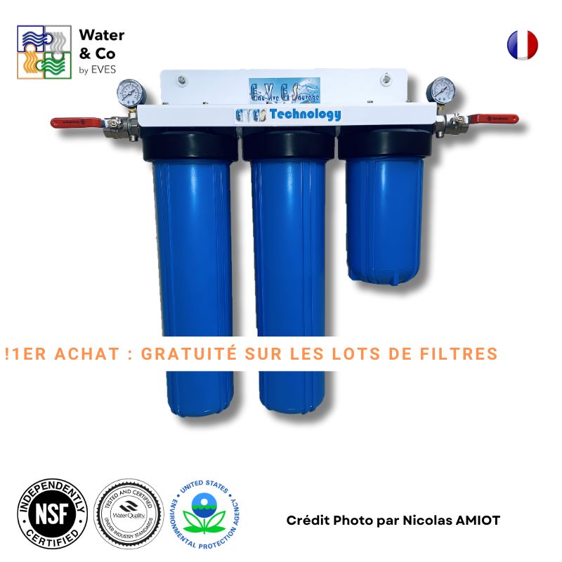 PUR&#39;O_BB4 DÉBIT 150M3 TRIPLE PORTE-FILTRE BIG BLUE VTE BTOC BTOB