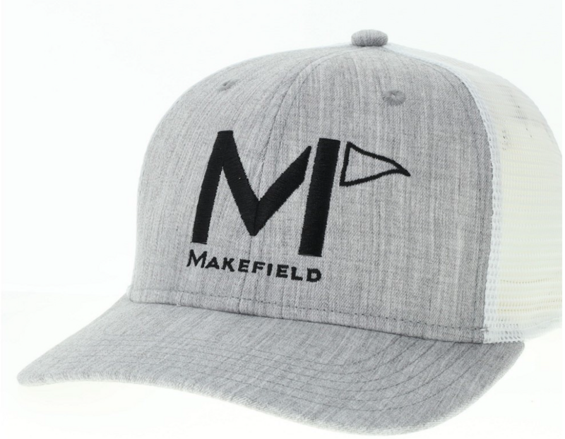 Gray White Mid-Pro Snapback Trucker Hat
