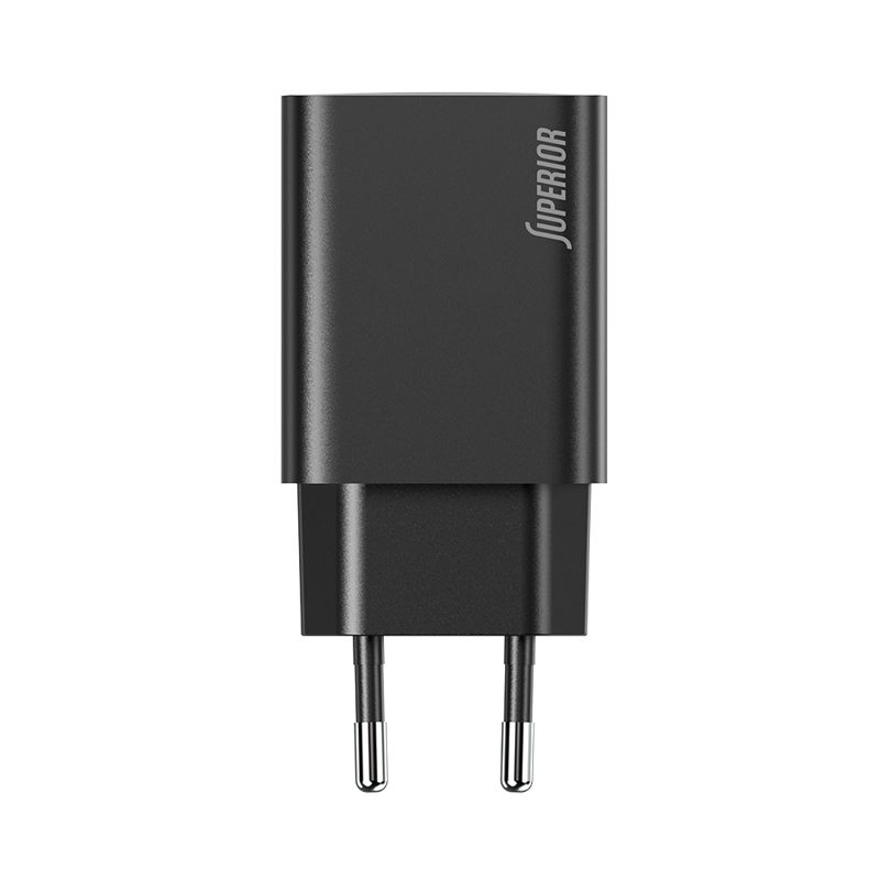 Adapter Superior  Super Fast PD 25W 3A USB-C crni