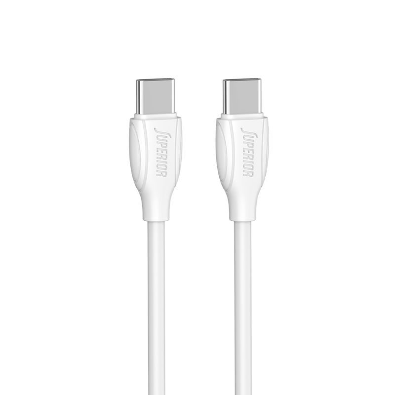USB-C data kabl Superior 60W 3A Type C na Type C 1m beli