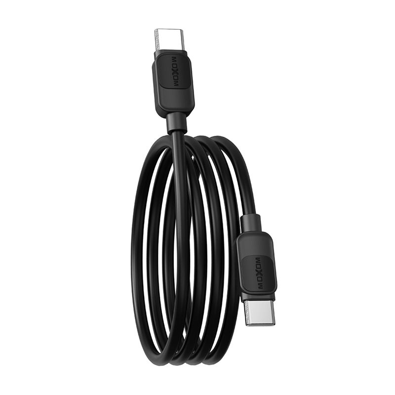 USB-C data kabl Moxom 60W type C na type C (crni) 1m