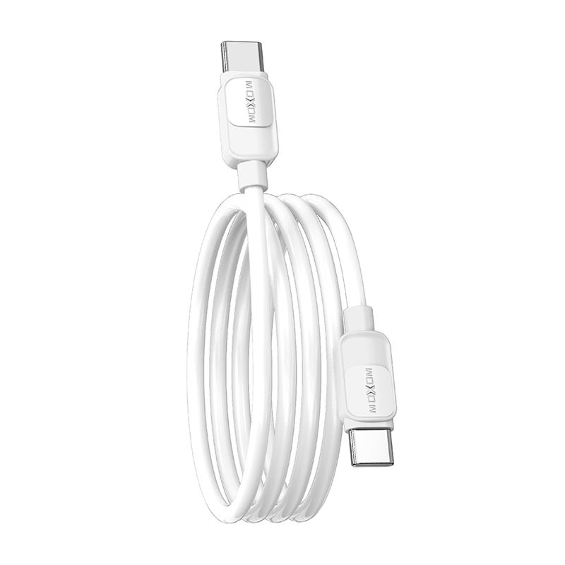 USB-C data kabl Moxom 60W type C na type C (beli) 1m