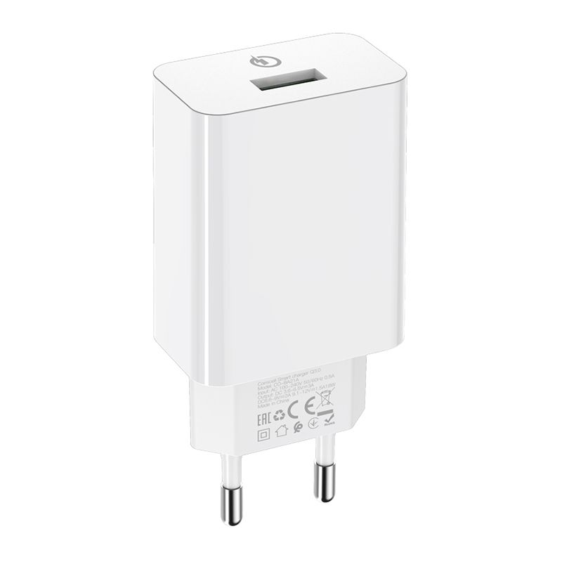 Adapter USB QC3.0 18W 3A beli