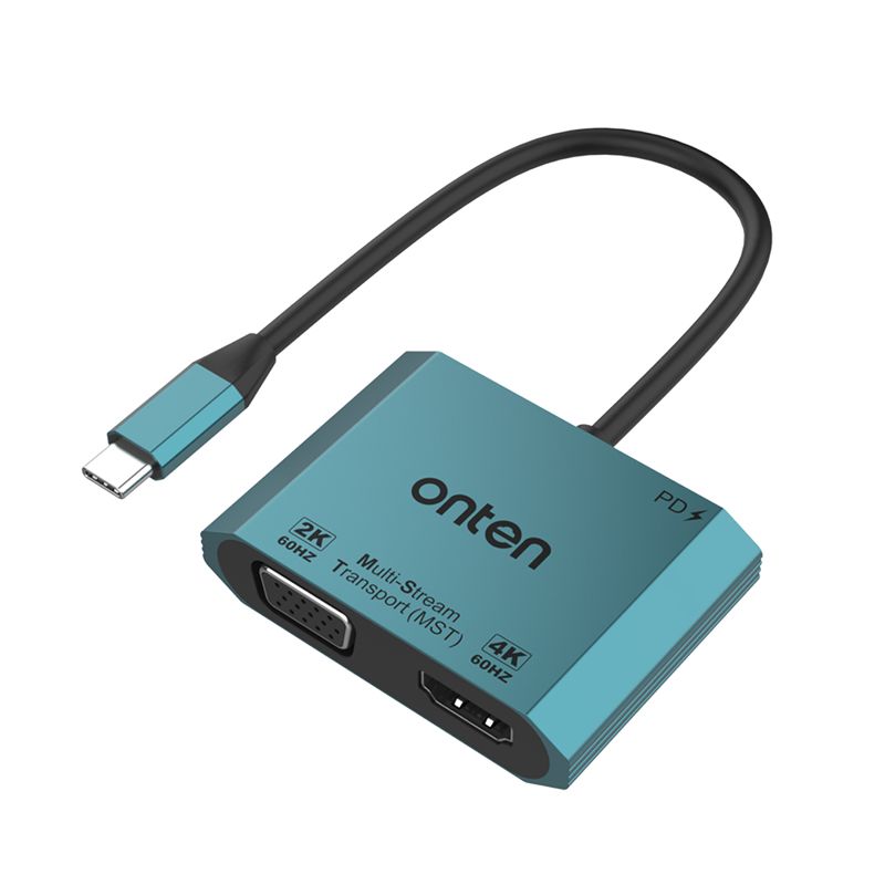 Adapter USB Type-C na HDMI i VGA  16cm Onten