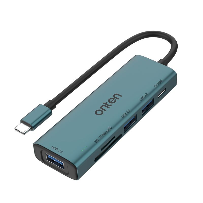 Hub USB Type-C sa 4 porta  + čitac kartica SD + TF 16cm Onten