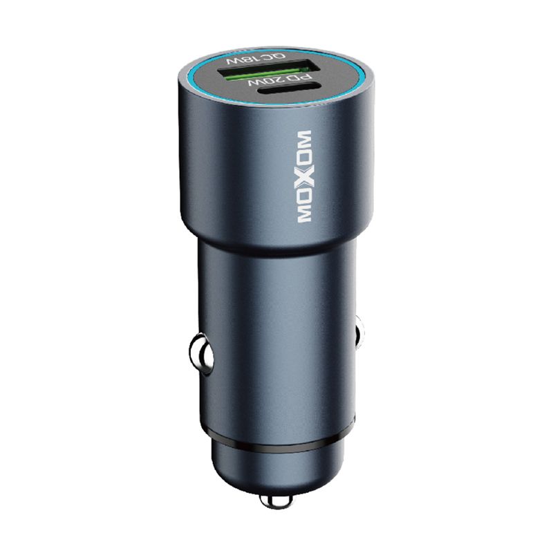 Auto adapter Moxom 38W (18W USB-A + 20W USB-C)