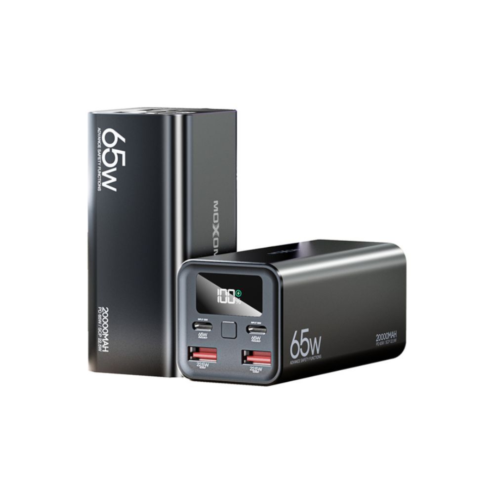 Power bank Moxom PD65W+ QC22.5W 65W 20000mAh crni