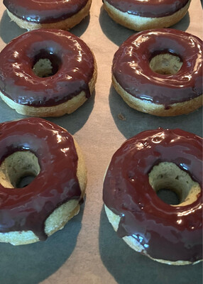 Chocolate Glazed Cake Donut