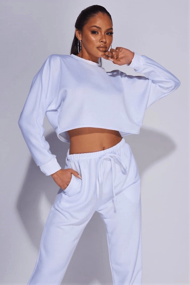 White Oversized Batwing Sleeve Crop Top