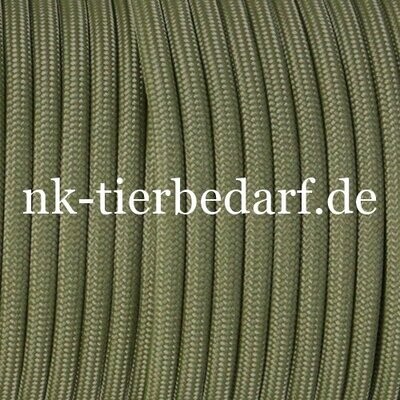 77 Meter Rolle - Dog Leash Rope Seil - Nylon - Schilfgrün 6mm