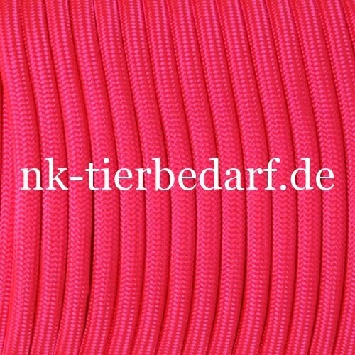 75 Meter Rolle - Dog Leash Rope Seil - Nylon - Flamingo Pink 6mm
