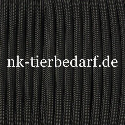 79 Meter Rolle - Dog Leash Rope Seil - Nylon - Schwarz Carbon 6mm