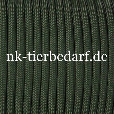 90 Meter Rolle - Dog Leash Rope Seil - Nylon - Tannengrün 6mm