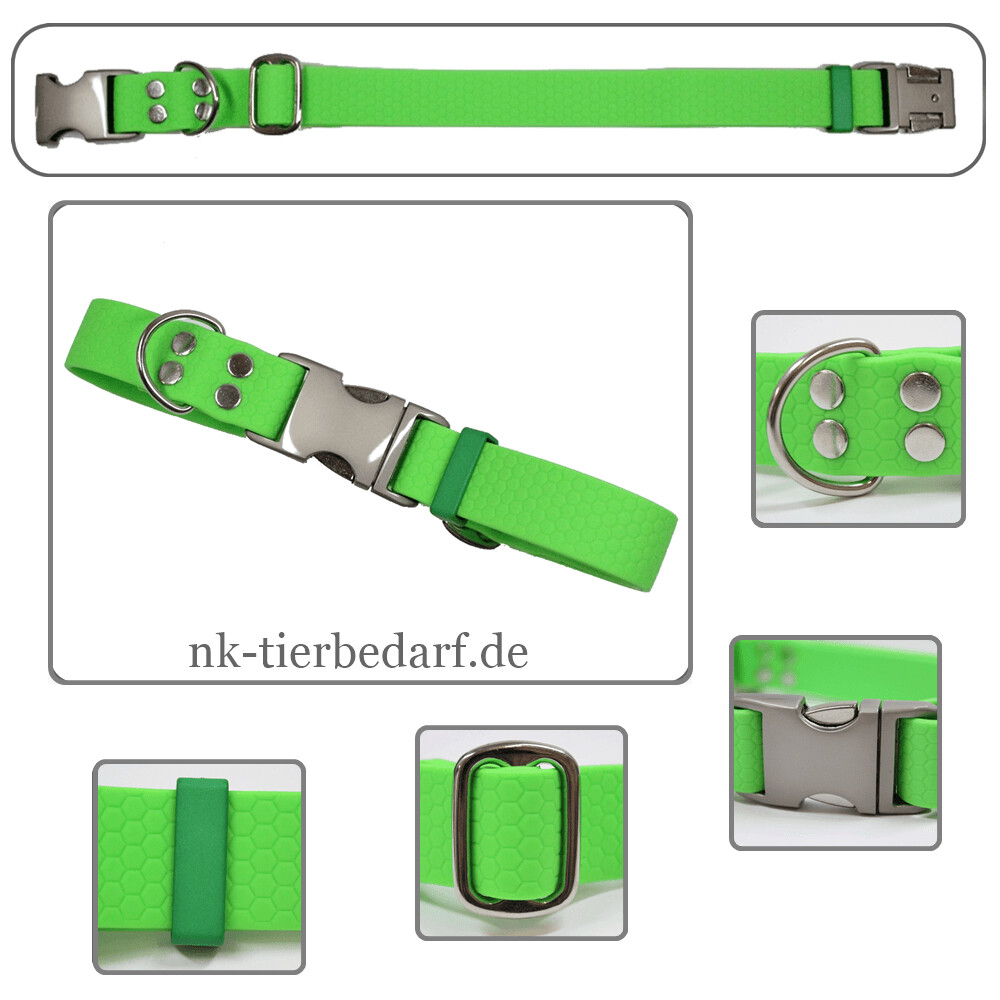 Hexa Hundehalsband verstellbar 38-60 cm Neon Grün